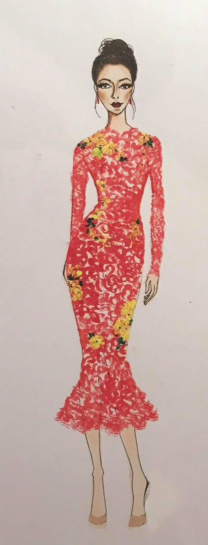CRIMSON BLOSSOM ALLURE: A DANCE OF PASSION AND GRACE