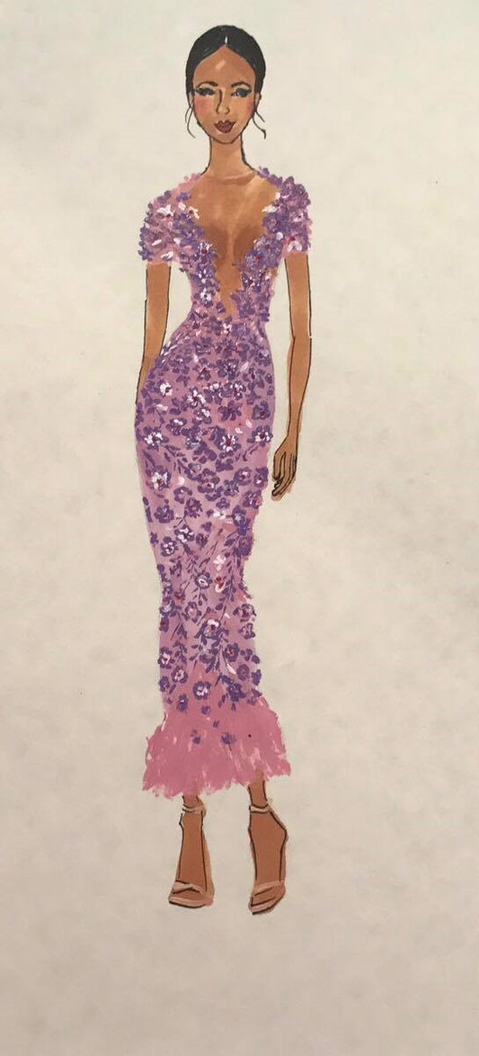 BLOSSOM DREAM: A FLORAL SYMPHONY IN AMETHYST