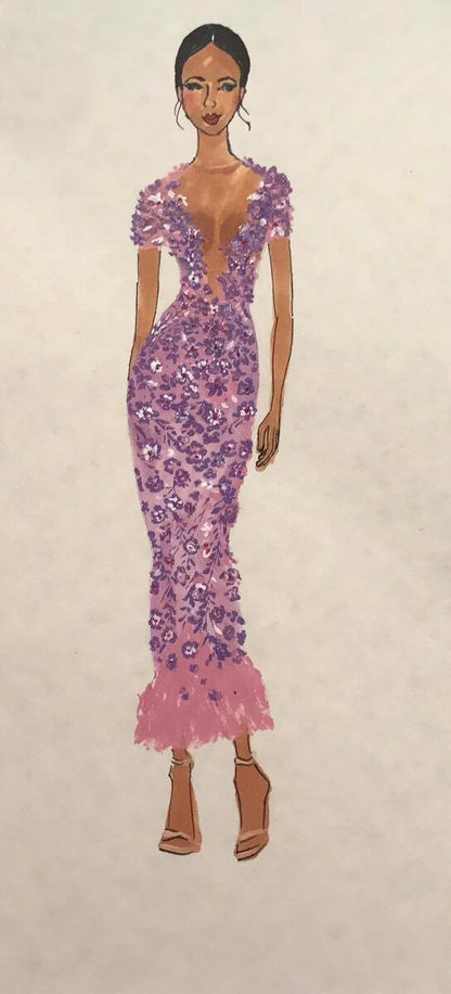 BLOSSOM DREAM: A FLORAL SYMPHONY IN AMETHYST