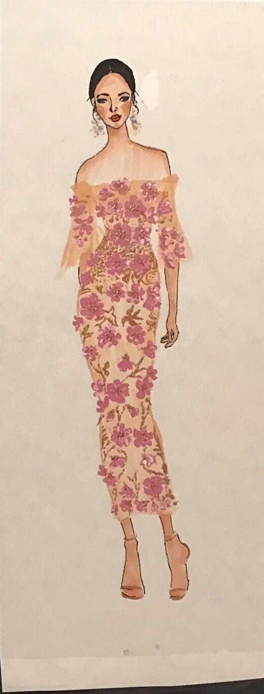 FLORAL BREEZE: A DANCE OF EMBROIDERY AND ELEGANCE