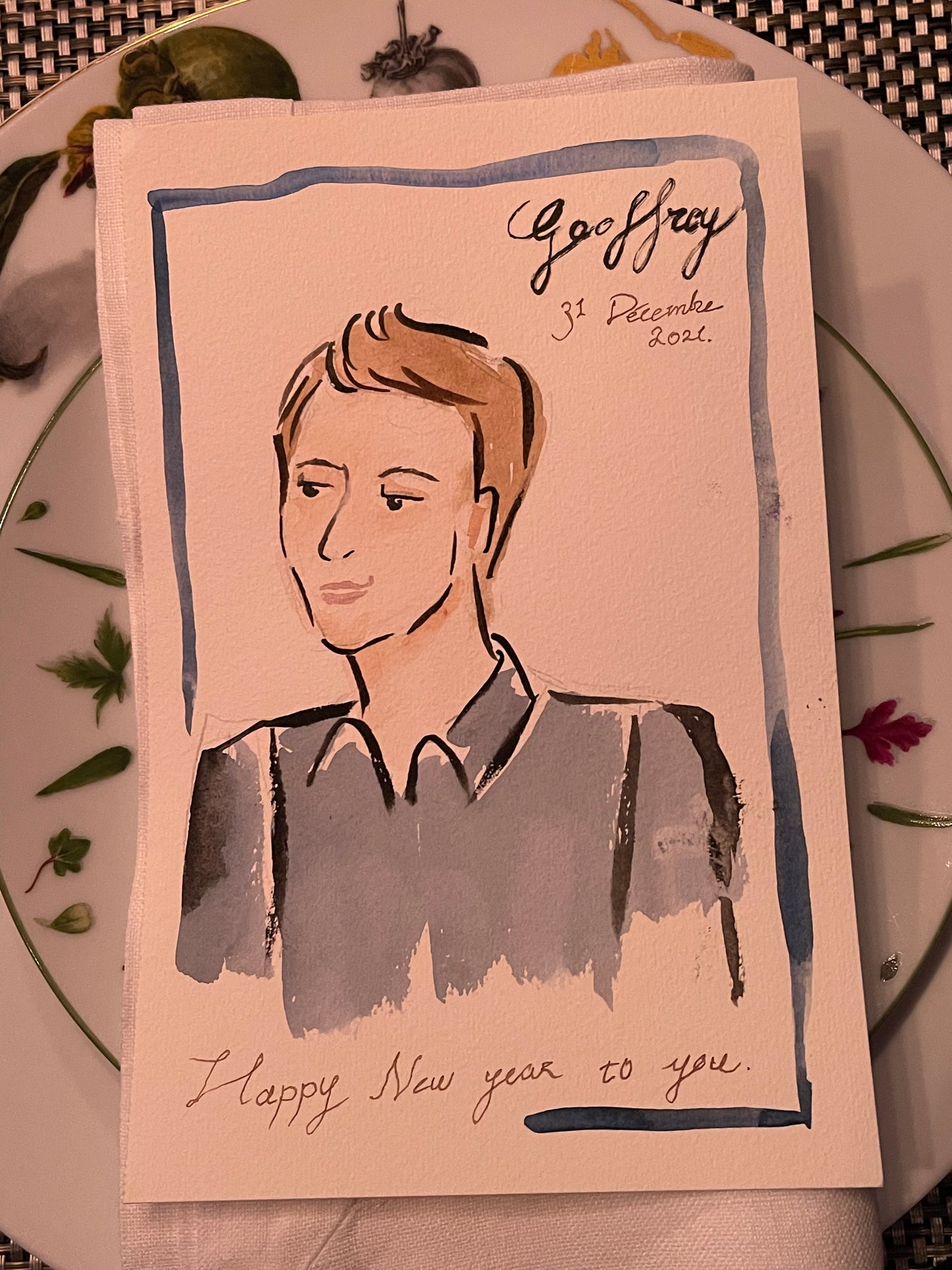 PERSONALIZED MENU CARD: GEOFFREY