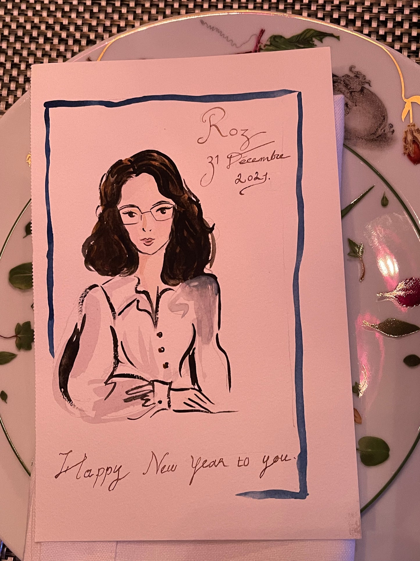 PERSONALIZED MENU CARD: ROZ