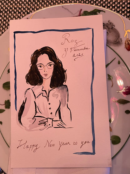 PERSONALIZED MENU CARD: ROZ