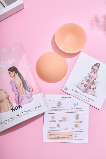 Belle N°1 – Couvre-tétons adhésifs ronds | Sachet de recharge