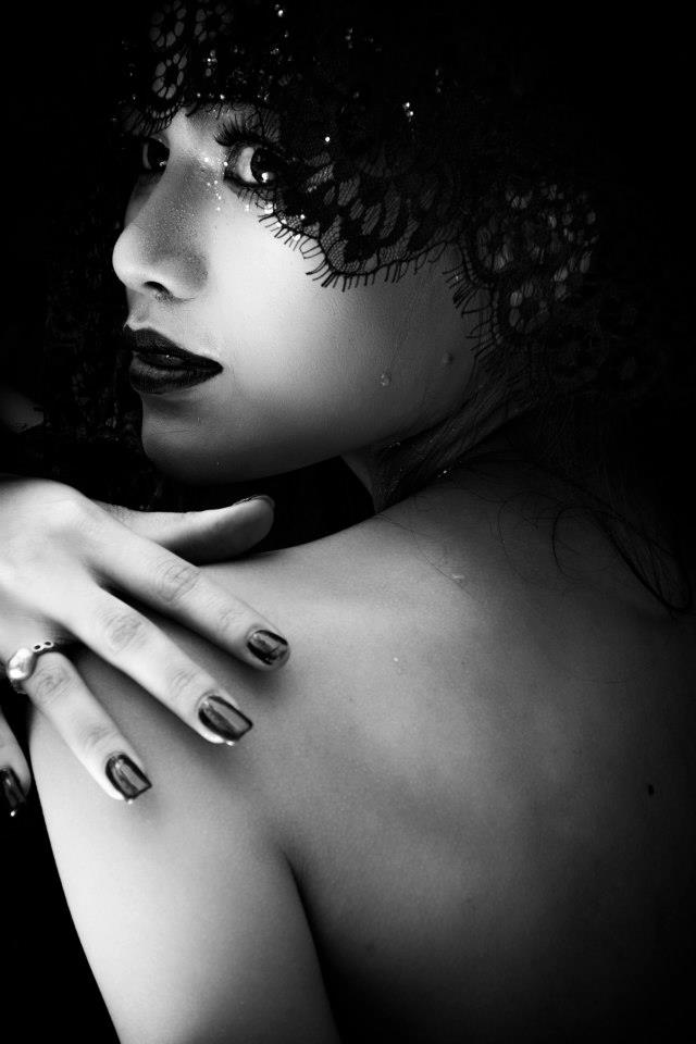 Black-and-white fashion portrait from Panicha Thisanon’s creative portfolio