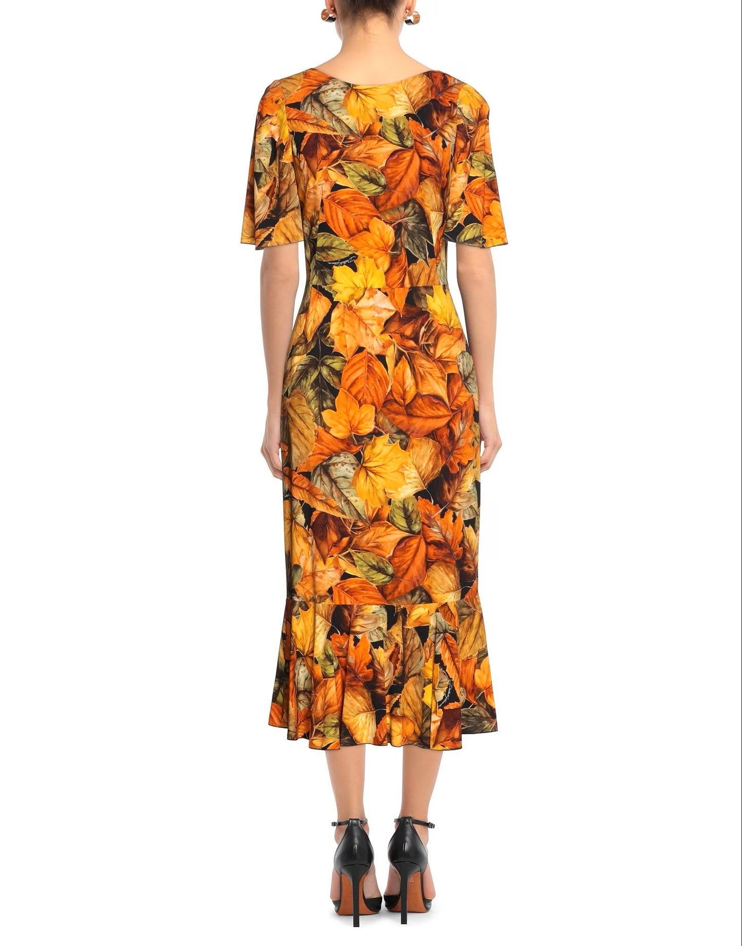 DOLCE & GABBANA WOMEN AUTUMN PATTERNS LONG DRESS