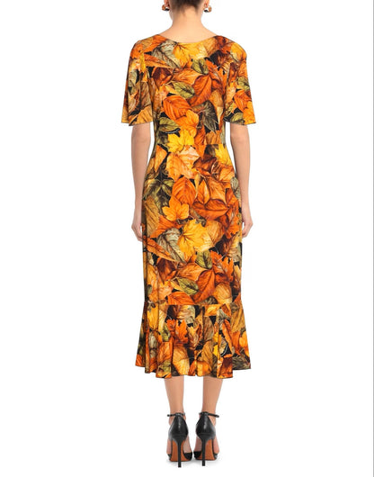 DOLCE & GABBANA WOMEN AUTUMN PATTERNS LONG DRESS