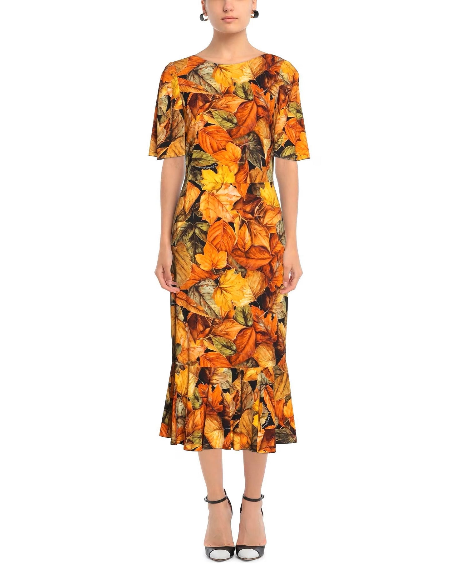 DOLCE & GABBANA WOMEN AUTUMN PATTERNS LONG DRESS