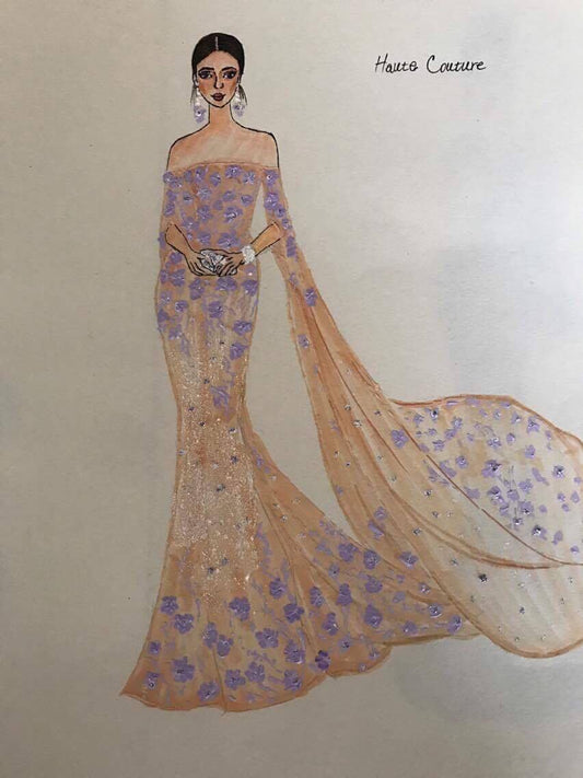 TWILIGHT BLOOM LUXE: A GOLDEN LILAC DREAM IN MOTION